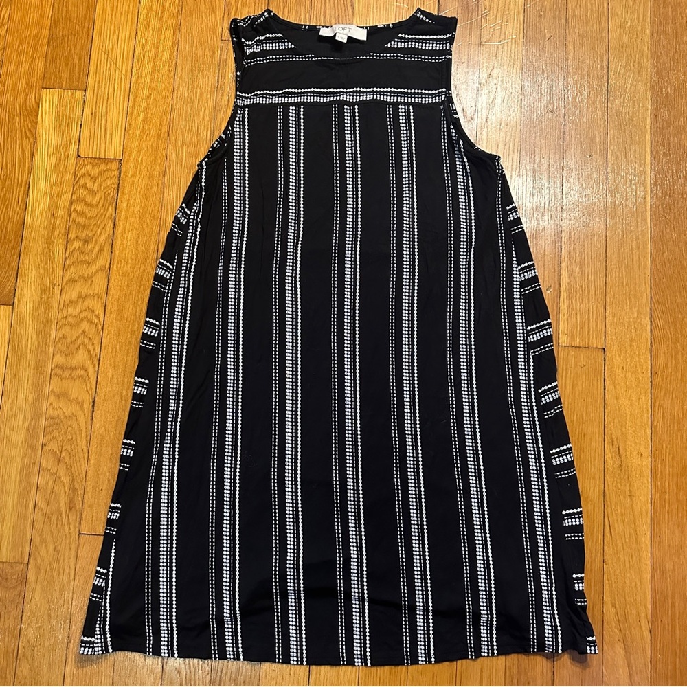 LOFT striped knit swing dress